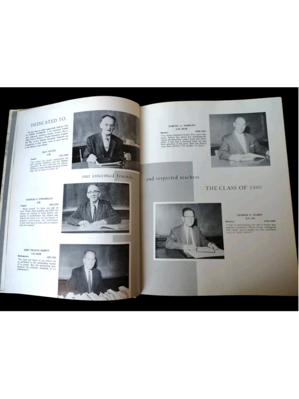 Vintage 1960 Liber Actorum Boston Latin School Year Book